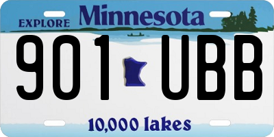 MN license plate 901UBB