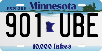 MN license plate 901UBE