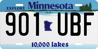 MN license plate 901UBF