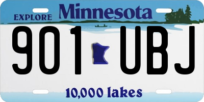 MN license plate 901UBJ