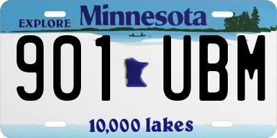 MN license plate 901UBM