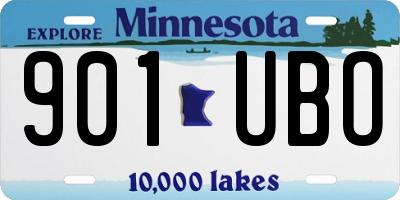 MN license plate 901UBO