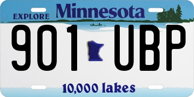 MN license plate 901UBP
