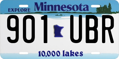 MN license plate 901UBR