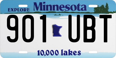 MN license plate 901UBT