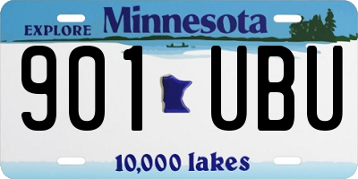 MN license plate 901UBU