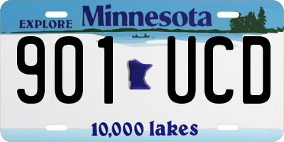 MN license plate 901UCD