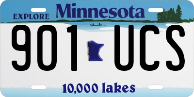 MN license plate 901UCS