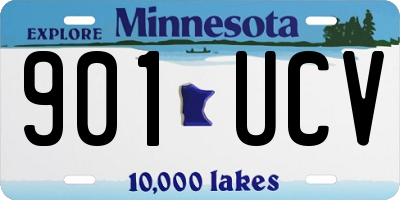 MN license plate 901UCV