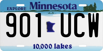 MN license plate 901UCW