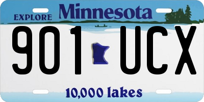 MN license plate 901UCX