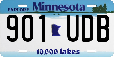 MN license plate 901UDB