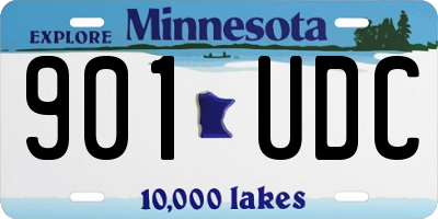 MN license plate 901UDC