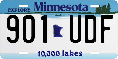 MN license plate 901UDF