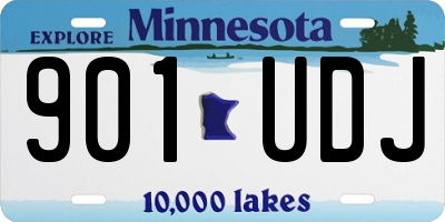 MN license plate 901UDJ