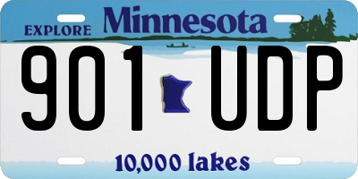 MN license plate 901UDP