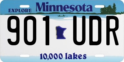 MN license plate 901UDR