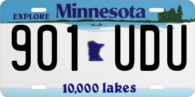 MN license plate 901UDU