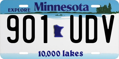 MN license plate 901UDV