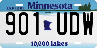 MN license plate 901UDW