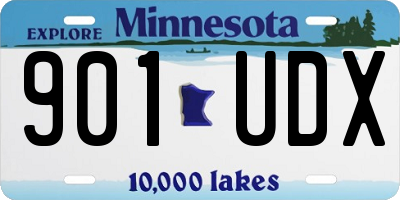 MN license plate 901UDX