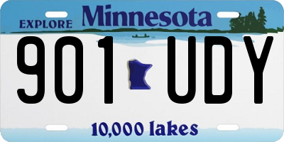 MN license plate 901UDY