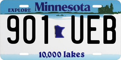MN license plate 901UEB