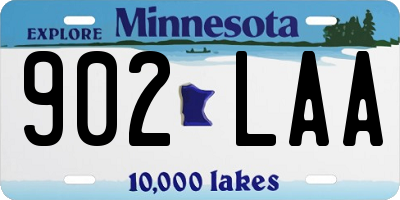 MN license plate 902LAA