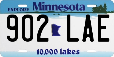 MN license plate 902LAE