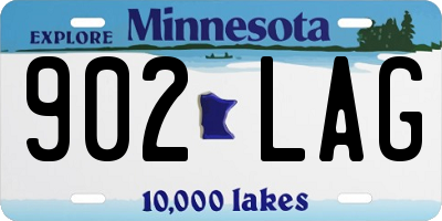 MN license plate 902LAG