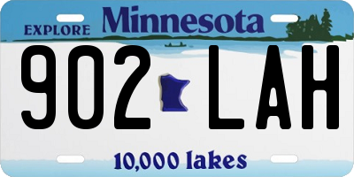 MN license plate 902LAH