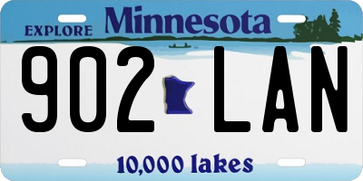 MN license plate 902LAN