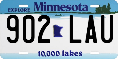 MN license plate 902LAU