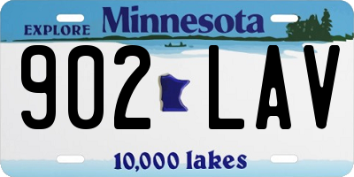 MN license plate 902LAV