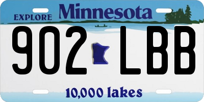 MN license plate 902LBB