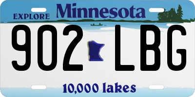 MN license plate 902LBG