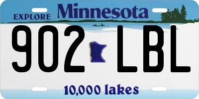 MN license plate 902LBL