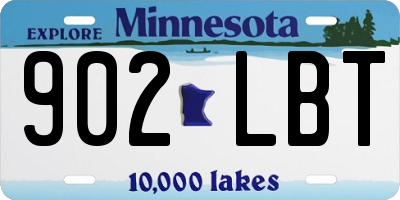 MN license plate 902LBT