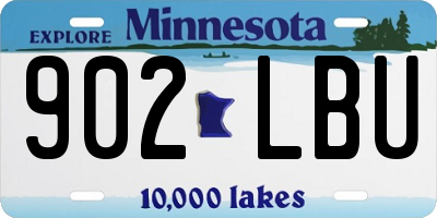 MN license plate 902LBU