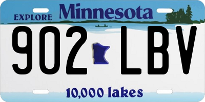 MN license plate 902LBV