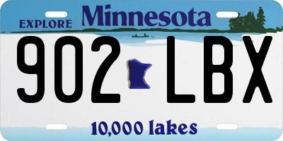 MN license plate 902LBX