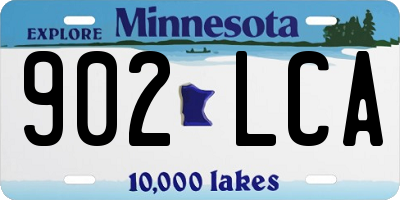 MN license plate 902LCA