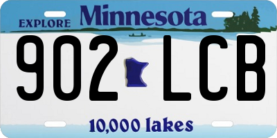 MN license plate 902LCB