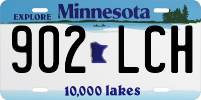 MN license plate 902LCH