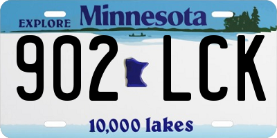 MN license plate 902LCK