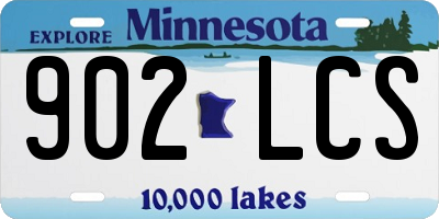 MN license plate 902LCS