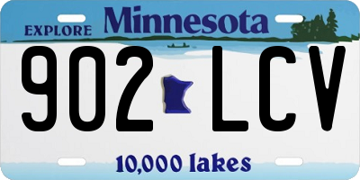MN license plate 902LCV