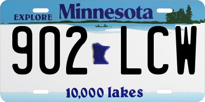 MN license plate 902LCW