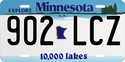 MN license plate 902LCZ