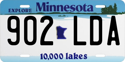 MN license plate 902LDA